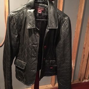 Black leather jacket